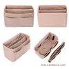 Womens Makeup Organizer Felt tygin Insert Bag Multifunktionell rese Kosmetisk väska Girl Storage Toalettet Liner Bags2811