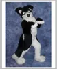 Halloween Long Fur Black Husky Dog Mascot Costume Fox Adults Animal Fancy Suit Unisexe