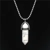 Halsband för kvinnor Agate Jade Gold Silver Necklace Black Crystal Quartz Healing Natural Stone Pendant Halsband