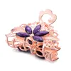 Haarclips Bronrettes mode sieraden kleur bloem krab charm charme retro hoofddeksel kristal strass haarpin accessoires dames feestcadeau