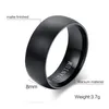 Wedding Rings Mens Basic Band In Black Titanium Steel Engagement Ring Dome Charm Matte Finished Male Jewelry Bague Masculinos Anil5763497