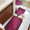 Maré Marca Banheiro Mat Tapete de Assento de Banheiro Carta Designer Esteiras De Porta 3 Peças Define Anti-Slip Absorvente Banheiro Esteira