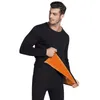 Ensembles de sous-vêtements thermiques pour hommes hiver sous-vêtements thermiques longs vêtements d'hiver hommes épais vêtements thermiques solide livraison directe 201125