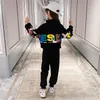 Girls Online Celebrity Set New Style Korean-style Western Style CHILDREN'S Garment Big Kid GIRL'S Loose SpoX1019