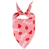 Pet Dogs Drool Thanddue Valentine's Day Series Justerbar husdjur Bib Pet Triangle Thandduk Bomullstryck Cat Scarf Zyy347