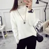 Winter Women Sweater Casual Turtleneck Sweaters Sweaters Mulheres Manga Longa Camisinho Branco de malha elegante suéter feminino 201203