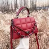 Shoulder Bags Metal Lock Handbag For Women Fashion Rhombus Bag Luxury Small Square High Quality Leather Brand Crossbody Purse