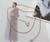 2st Luxury CDESIGER METAL GELLEGLASSES SUNGLASSES Kedja för kvinnor Rem med Antislip Loop Lanyard Rope String Neck Cord Staener