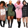 Plus size 3X 4XL 5XL Summer Women bigger size one-piece dress long sleeve hoodie dress casual loose dress pullover hoodies with hood 4375