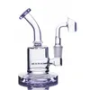 6 Zoll Blau Grün Lila Rosa Nini Dab Rigs Bubbler Heady Glasbongs 14,4 mm Banger zum Rauchen von Wasserpfeifen auf Lager