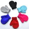 Trend Baby Kids Knitted Gloves Candy Color Mittens Boys Girls Winter Mitts Acrylic Anti-chaos Grabbing Knitting Gloves Toddlers Cute Mittens