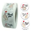 Cirkel Dank u Stickers Seal Labels Flower Food Sticker Handgemaakte briefpapier voor het ondersteunen van mijn kleine bedrijven