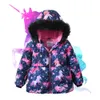 Bébé enfant en bas âge fille manteaux d'hiver imperméable fourrure veste à capuche 2020 enfants vêtements chaud polaire survêtement enfants Parkas de Noël LJ201017