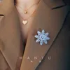 Fashion Classic Shining High Quality AAA Cubic Zirconia Brooch Snowfalke Christmas Gift For Women Dropshipping