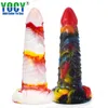 NXY Dildos Anal Toys Liquid Silicone Color Vestibule Plug Special Shaped Masturbation Device Soft and Thick False Penis Into Toy Fun Products 0225