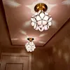 All-copper American simple balcony five-pointed star ceiling lamp personality aisle corridor entrance hall flower star lamp