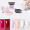 Unhas glitter 10 pcs mergulhando em pó conjunto francês branco nude pigmento de mergulho rosa para manicure art decorações acessórios