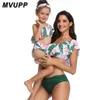 mother daughter swimsuit family matching clothes sexy swimwear mommy and me outfits mama mom baby look bikini high waist dresses Y8165580