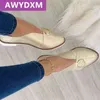 Jurk schoenen vrouwen ontwerper plus size puntige neus ondiepe sandalen herfst nieuwe zachte flats loafers mode sport mujer zapatos 220303