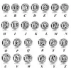 Damen-Charms aus 925er-Sterlingsilber, passend für Pandora-Armbänder, Top-Qualität, Vintage-Alphabet-Charm A-M mit klaren CZ-Lady-DIY-Perlen, mit Originalverpackung