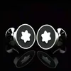 Cufflinks men039sラウンドブラックファッショナブル6つ星カフリンクフレンチシャツオフィスカフリンク7843467