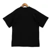 T-shirt nere Tee 202Maglietta da uomo a maniche corte con stampa di lettere Top leggermente oversize