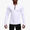 Dry Fit Compression Shirt Hommes Rashgard Fitness Manches longues Chemise de course Hommes Gym T-shirt Football Jersey Sportswear Sport Tight 201004