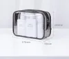 200pcs Cosmetic Bags Women PVC Transparent Waterproof Plain Candy Edage Square Travel Storage Bag