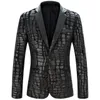 Costumes pour hommes Blazers hommes Blazer veste 2021 marque décontracté Faux cuir épissé velours costume mode pièces conception Z1751-Euro1