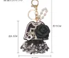Handmade Bag Hanger Camellia Jacket Design Keychains Tassel Key Rins Gift Jewelry