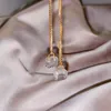 925 prata esterlina com trava de cristal 18k charme colar designer t mostram o vestido de festa de pista casamento raro japão na moda coreana q0531