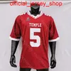 Temple Owls Fotboll Jersey NCAA College Anthony Russo Muhammad Wilkerson 18 d'Wan Mathis Edward Saydee Justin Lynch Jose Barbon Randle