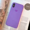 Par Love Heart Candy Color Soft Silicone Matte Telefon Väska till iPhone 12 11 X XS Max XR 7 8 6s Plus Fashion Solid Back Cover för Samsung