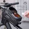 Rockbros Bike Bag Regendichte Fiets 6.8 Inch Touchscreen Hard Shell 1.7L MTB Frame Front Top Tube Telefoon 220112