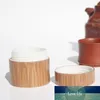 Naturlig Bamboo Refillable Bottle 5/10/15/20 30 / 50ml Kosmetik Jar Box Makeup Cream Storage Pot Container Rundflaska Bärbar