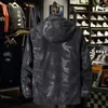 Utomhusjacka Svart Stora Storlekar Plus Mens Coats Hooded Ta bort Man Vår Höst Camo Blue Hoodies LJ201013