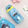 Kids Cartoon Dinosaur Drinking Thermos Double Layers Stainless Steel Water Bottles Children Insulated Cups Portable Home School LJ201218