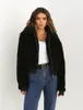 Fashion-New Coat Short Fluffy Fur Jacket Donna S-XL Taglia Autunno Inverno