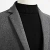 Men039s garnitury Blazery Męskie solidne kolor Blazer Zime wełna wełna grubość wysokiej jakości biznesu Slim Fit Suknia ślubna mężczyzna MT0493582081