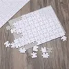 A5 Sublimacja Pusty Puzzle Paper Paper Paper z 80 sztuk DIY Puzzle Termalne dla DIY, Kids Color-in Crafts Projekty XBJK2101