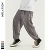 Colección jogger hombres sueltos pana de ajuste ñuits pantalones casuales color sólido 201109