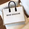 trend Damhandväska Rive Gauche Tote shoppingväska handväskor topplinne Stora strandväskor Designerresor Crossbody Axelväska Plånbok 2204