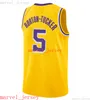 100% сшитые талансовые Horton-Tucker # 5 Swingman Jersey XS-6XL мужские республики баскетбол майки дешевые мужчины женщины молодость