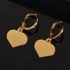 Gold Color Heart Dangle Chandelier Earrings Romantic Jewelry Women Girls Birthday Party Gifts