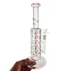 Unici narghilè a tubo dritto Inline Perc Glass Water Bong Ice Pinch Fab Egg Style Rigs Dab Oil Bong Tubi d'acqua 14mm Femmina Joint Narghilè con ciotola WP2161