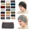 21 Kolory Dzianiny Szydełka Pałąk Kobiety Sporty Zimowe Sporty Hairband Turban Głowy Zespół Ucha Warmer Beanie Cap Opaski Cyz2864