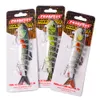 Främjande 6 Färg 13cm 22g ABS Fiske Lures för basöring Multi-fogade Swimbaits Slow Sinking Bionic Simning Lure Bass Freshwater Saltwater (120pcs)