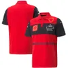 2022F1 Takım Yarış Takımı T-Shirt Bahar ve Sonbahar Takım Tulumları Polo Gömlek Araba Fan Özel Modeli Plus Boyut