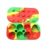 Colorful Silicone Concentrate Container Non Stick Large Slick Oil Wax Jar Dab 6+1 7 In 1 Solid Silicon Containers WAX