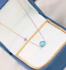 Роскошное качество кулон ожерелье с одним куском Diamond и Blue Turquorise Stone Bracte для бесплатной доставки PS3567